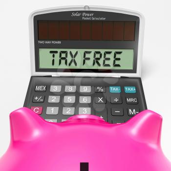 Tax Free Calculator Showing Untaxed Duty Free Merchandise