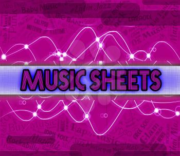Music Sheets Representing Musical Symbols And Audio
