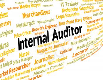 Internal Auditor Representing Occupations Career And Word