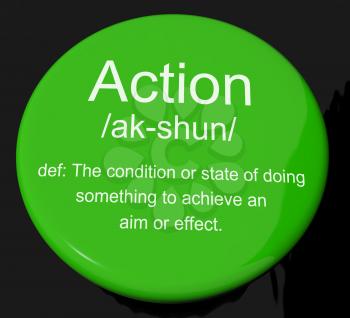 Action Definition Button Shows Acting Or Proactive
