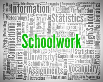 Schoolwork Word Meaning Assignment Exercise And Text