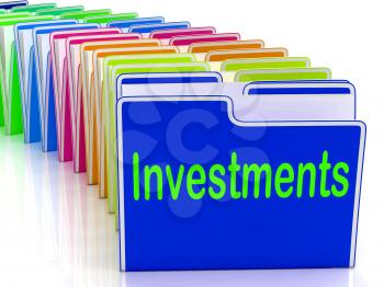 Investments Folders Showing Financing Investor And Returns