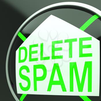 Delete Spam Showing Undesired Electronic Mail Filter
