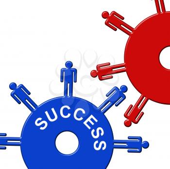 Success Cogs Meaning Gear Wheel And Triumph