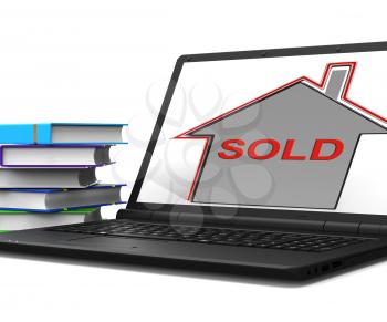 Sold House Laptop Showing Sale And Purchase Of Property