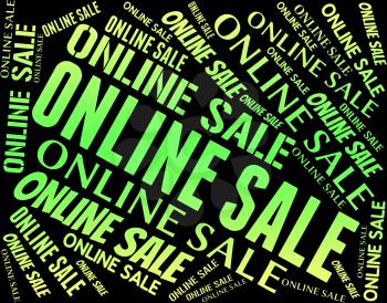 Online Sale Representing World Wide Web And Website