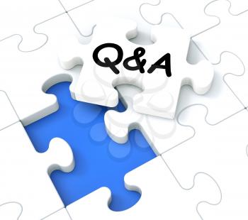 Q&A Puzzle Shows Frequently Asked Questions And Answers
