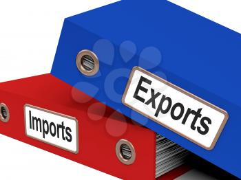 Export And Import Files Show International Trade Or Global Commerce