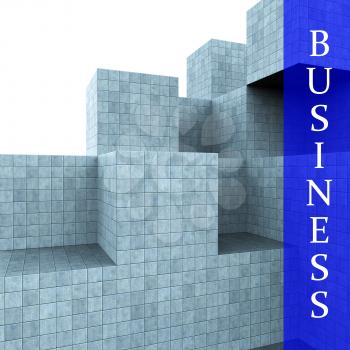 Business Blocks Design Showing Building Activity And Creating