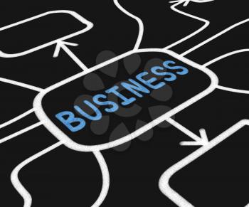 Business Diagram Meaning Company Venture Or Commerce