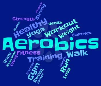 Aerobics Words Showing Get Fit And Wordcloud 