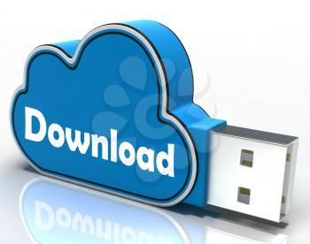 Download Cloud Pen drive Meaning Files Downloading Saving Or Transferring