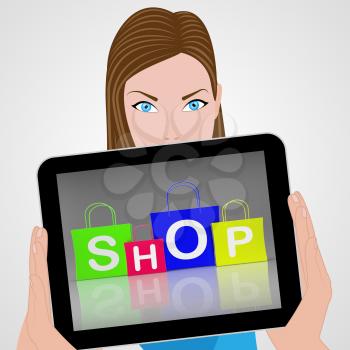 Shop Bags Displaying Retail Buying and Shopping
