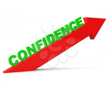 Increase Confidence Representing Arrow Up And Gain