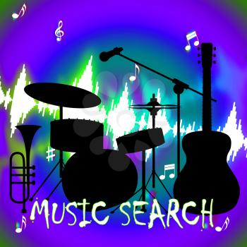 Music Search Meaning Sound Track And Examination