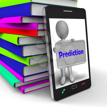 Prediction Phone Showing Estimate Forecast Or Projection