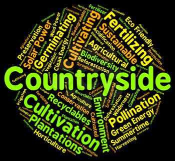 Countryside Word Indicating Outdoor Natural And Text