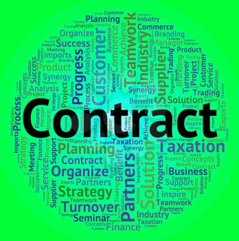 Contract Word Indicating Bargain Deals And Text