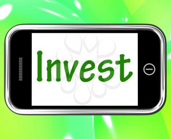 Invest Smartphone Showing Internet Investment And Returns