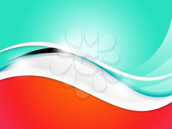 Colourful Wave Background Showing Modern Art Or Soft Effect
