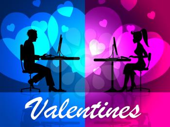 Valentines Online Indicating Web Site And Searching
