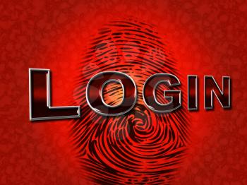 Login Security Representing Entry Password And Encryption