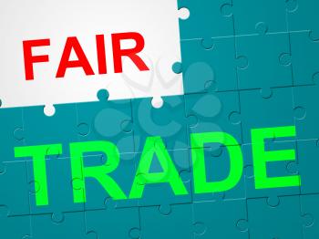 Fair Trade Indicating Selling Trading And Purchase