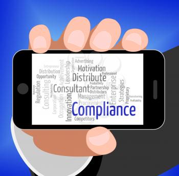 Compliance Word Indicating Agree To And Guidelines