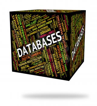 Databases Word Representing Dataflow Byte And Computing