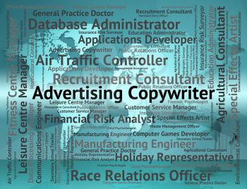 Advertising Copywriter Showing Position Employee And Words