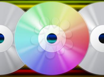 CD Background Meaning Music Artists And Rainbow Lines
