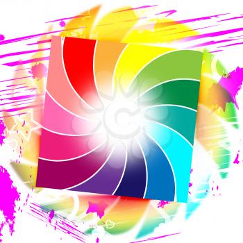 Color Spiral Showing Round Backdrop And Design