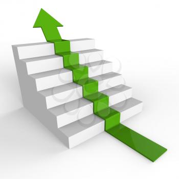 Growth Stairs Representing Rising Increase And Successful