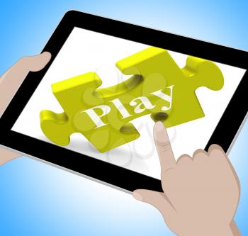 Play Tablet Meaning Fun And Games On Web