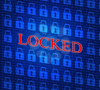 Locked Security Indicating Symbol Login And Safe