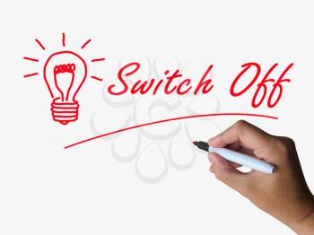 Switch Off Lightbulb Referring to Switching or Turning