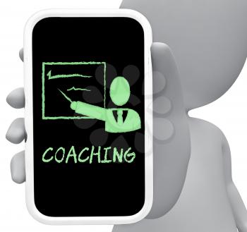 Coaching Online Showing Give Lessons And Instruction 3d Rendering