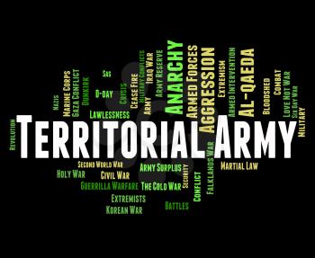 Territorial Army Indicating Armed Services And Conflicts