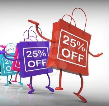 Twenty-five Percent Off Bags Shows 25 Sales