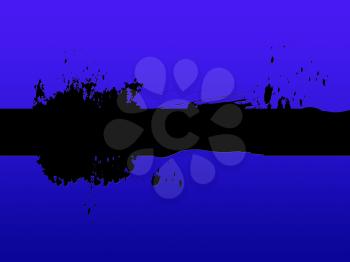 Black Line Background Meaning Painting Blotches And Blue 
