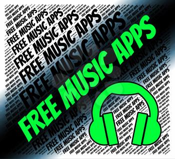 Free Music Apps Showing Sound Track And Computer