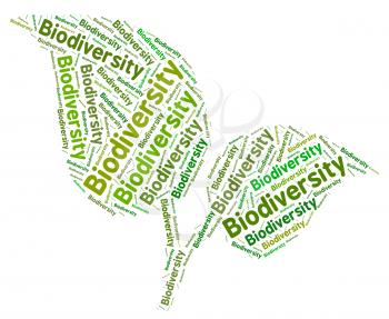Biodiversity Word Indicating Plant Life And Verdure