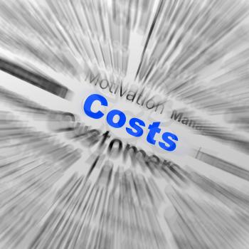 Costs Sphere Definition Displaying Financial Management Strategy Or Costs Reduction