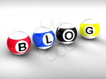 Blog Word Shows Weblog Or website Blogging