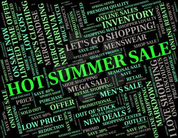 Hot Summer Sale Representing Cheap Retail And Warmth