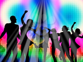 Dancing Party Meaning Fun Nightclub And Cheerful