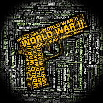 World War Ii Showing Great Powers And Wordcloud