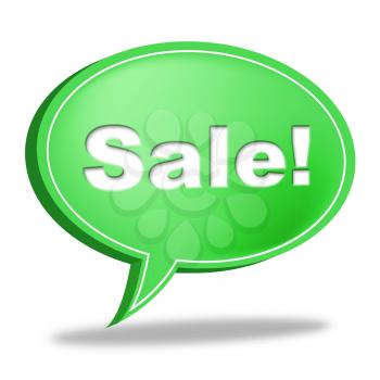 Sale Message Indicating Discount Clearance And Correspond