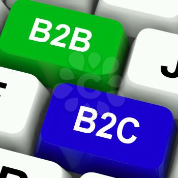 B2B And B2C Keys Meaning Business Partnerships Or Consumer Relations
