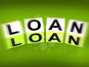 Loan Blocks Displaying Funding Lending or Loaning